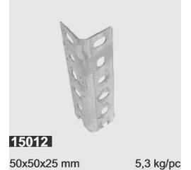 Угол перфорированный (подвесы секционных ворот) 50x50x2,0 мм L=3,0 м, фото 1