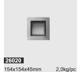 Окно квадратное 155 x 155 мм  (стекло, рама – нерж), фото 1