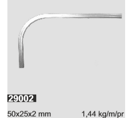 Направляющая горизонтальная R=305 L=2,0 м (нерж), фото 1