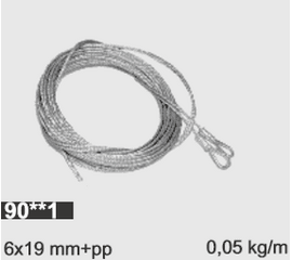 Трос в сборе D=3 мм; L=4,0 м, фото 1