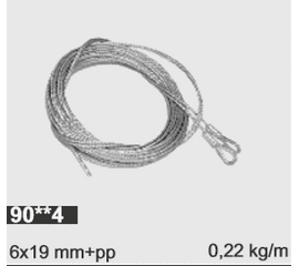 Трос в сборе D=6 мм; L=10,0 м, фото 1