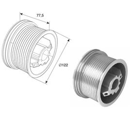 Барабан М 102, Н 3250  для стандартного подъема для подъёмных секционных ворот, фото 1