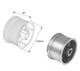 Барабан (OMI 18) для подъёмных секционных ворот, фото 1