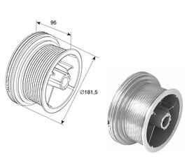 Барабан (OMI  54 HL) для подъёмных секционных ворот, фото 1
