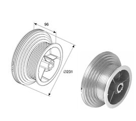 Барабан (OMI 120 HL) для подъёмных секционных ворот, фото 1