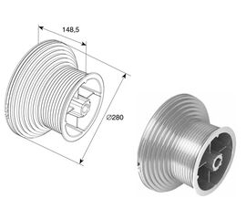 Барабан (OMI 164 HL) для подъёмных секционных ворот, фото 1
