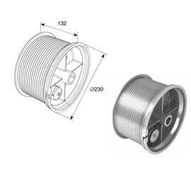 Барабан (OMI 32) на вал 1 1/4&quot; для подъёмных секционных ворот, фото 1