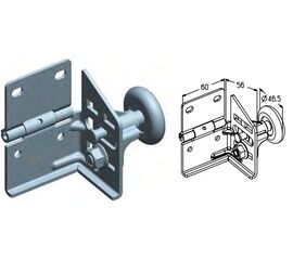 Кронштейн боковой RBG700R-SS для подъёмных секционных ворот, фото 1