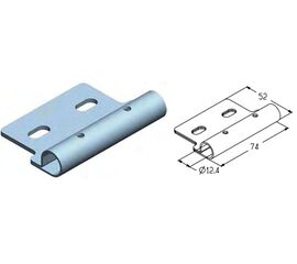 Накладка роликовая RP113 для подъёмных секционных ворот, фото 1