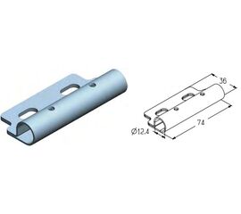 Накладка роликовая RP112 для подъёмных секционных ворот, фото 1