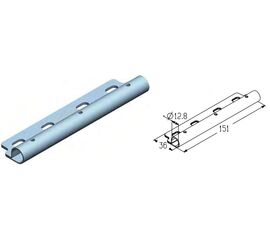 Накладка роликовая дуплексная промежуточная RP121 для подъёмных секционных ворот, фото 1