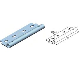Накладка роликовая дуплексная верхняя RP122 для подъёмных секционных ворот, фото 1