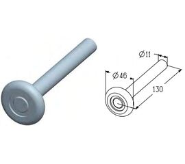 Ролик ходовой R-130-11-G для подъёмных секционных ворот, фото 1