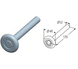 Ролик ходовой R-130-12-G для подъёмных секционных ворот, фото 1