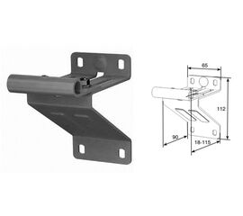 Верхняя опора с роликодержателем для панелей с новой формой профиля RAL9003 для подъёмных секционных ворот, фото 1