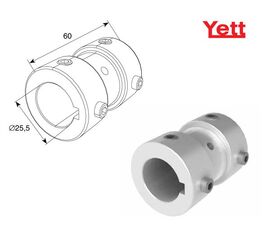 Соединительная муфта алюминиевая 60мм в сборе для подъёмных секционных ворот, фото 1