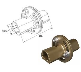 Муфта соединительная регулируемая 120мм в сборе для подъёмных секционных ворот, фото 1