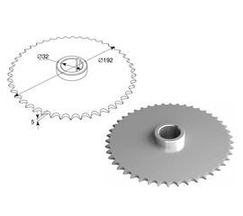 Звездочка для вала 1.25&quot; в сборе для подъёмных секционных ворот, фото 1