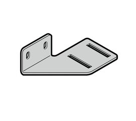 Основание для роликовой опоры, строительная глубина 80 (слева, оцинкованное исполнение), фото 1