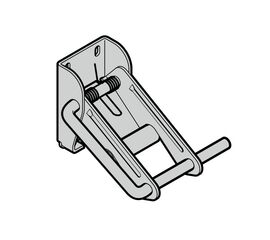 Роликодержатель вверху для направляющих N, ND, NS (слева, оцинкованное исполнение), фото 1