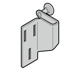 Роликодержатель вверху для направляющих L, LD (справа, оцинкованное исполнение), фото 1