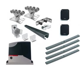 Комплектующие для откатных (сдвижных) ворот весом до 350 кг или шириной до 4 м (набор-комплект) c комплектом автоматики NICE ROX600KLT, фото 1