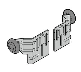 Роликодержатель RH 023 для направляющей Z (справа, RAL 9002), фото 1