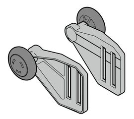 Роликовая опора RH 024 (справа, RAL 9002), фото 1