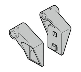 Роликодержатель RH 025 (слева, оцинкованный), фото 1