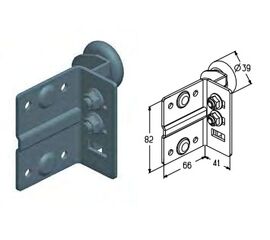 Кронштейн роликовый верхний для подъёмных секционных ворот, фото 1