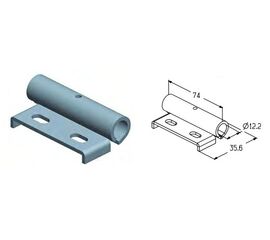 Накладка роликовая промежуточная для подъёмных секционных ворот, фото 1