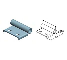 Накладка роликовая верхняя для подъёмных секционных ворот, фото 1