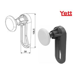 Комплект держателя ролика верхнего левый для подъёмных секционных ворот, фото 1