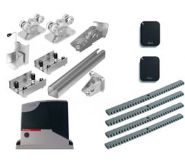 Комплектующие для откатных (сдвижных) ворот весом до 700 кг или шириной до 5,5 м (набор-комплект фурнитуры) с комплектом автоматики NICE ROX1000KLT/RU, фото 1