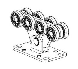 Опора (каретка) роликовая (пластик ролики) SGN.02.100 для откатных (сдвижных) ворот, фото 1