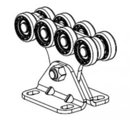 Опора (каретка) роликовая (пластик. ролики) SGN.01.140 для откатных (сдвижных) ворот, фото 1