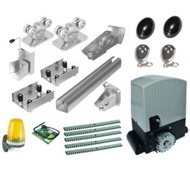 Комплектующие для откатных (сдвижных) ворот весом до 700 кг или шириной до 4 м (набор-комплект фурнитуры) с комплектом автоматики AN-MOTORS ASL1000KIT, фото 1