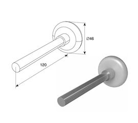 Ролик (120 мм) для подъёмных секционных ворот, фото 1