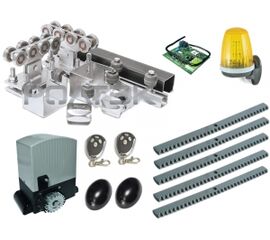 Комплектующие для откатных (сдвижных) ворот весом до 500 кг или шириной до 3,5 м (набор-комплект) с комплектом автоматики AN-MOTORS ASL1000KITFULL, фото 1