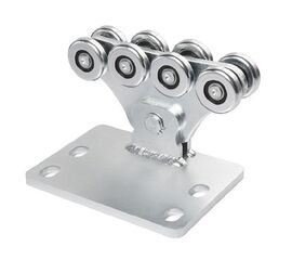 Тележка с 8 роликами "S", до 500кг, ось с роликами смещена к краю, для откатных (сдвижных) ворот, фото 1