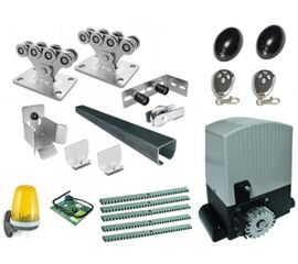 Комплектующие для откатных (сдвижных) ворот весом до 500 кг или шириной до 4 м (набор-комплект) с комплектом автоматики AN-MOTORS ASL500KIT FULL, фото 1