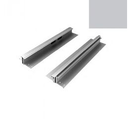 Комплект средней части калитки с замком RAL9006, левая калитка, под панель 475мм для подъёмных секционных ворот, фото 1