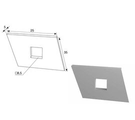 Закладная пластина для подъёмных секционных ворот, фото 1