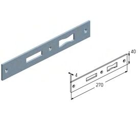 Планка ригеля WL0200 для подъёмных секционных ворот, фото 1