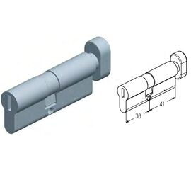 Цилиндровый механизм 36/41 мм C-36/41M для подъёмных секционных ворот, фото 1