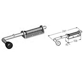 Засов SB0100 для подъёмных секционных ворот, фото 1