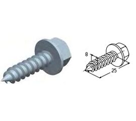 Винт самонарезающий 8x25S для подъёмных секционных ворот, фото 1