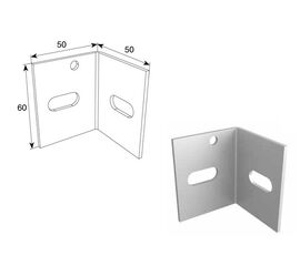 Угольник монтажный для установки горизонтальной планки для подъёмных секционных ворот, фото 1