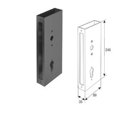 Профиль увеличенный с заклепкой под замок для подъёмных секционных ворот, фото 1