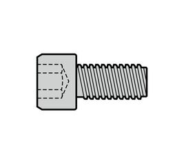 Винт с цилиндрической головкой M8 × 16, оцинкованный, с внутренним шестигранником, для стопора, фото 1